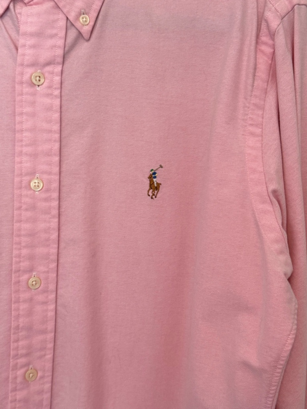 Ralph Lauren Men's Button-Down Oxford Shirt in Light Pink - Picture 7 of 7